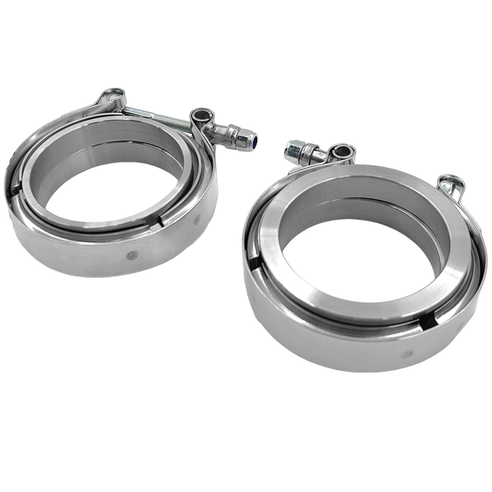 2.5 Inch V Band Clamp 2Pcs with Flange Male Female, V For inch*2