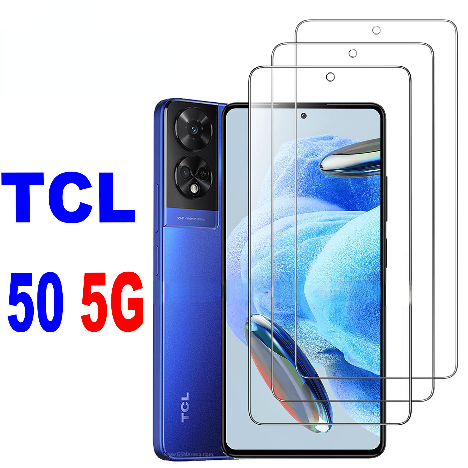 2PCS For TCL 50 5G TCL 50 Tempered Glass Film Cover Guard Saver Screen Protector