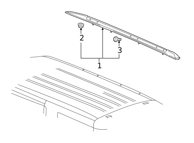 Genuine GM Passenger Side Luggage Carrier Rail 84601082