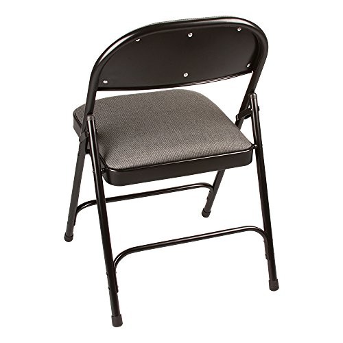 Commercial Furniture 6600 Series Folding Chair with Fabric Upholstered Black