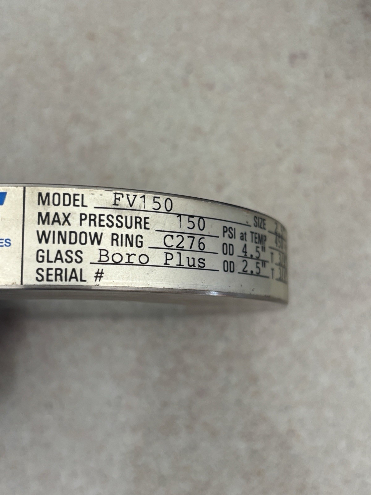 JMC FV150 Sight Glass Window Ring Cs - 2.5”