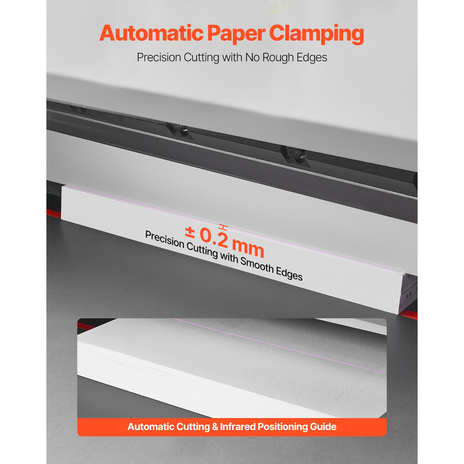 Uimoso Electric Hydraulic Paper Cutter 28 in Cutting Width & 3.03 in Thickness