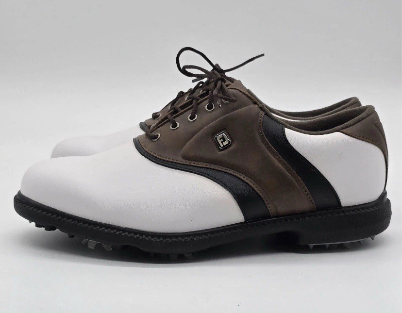FootJoy FJ Originals Golf Shoes 45330 White Brown Black Men’s Size 11.5 W