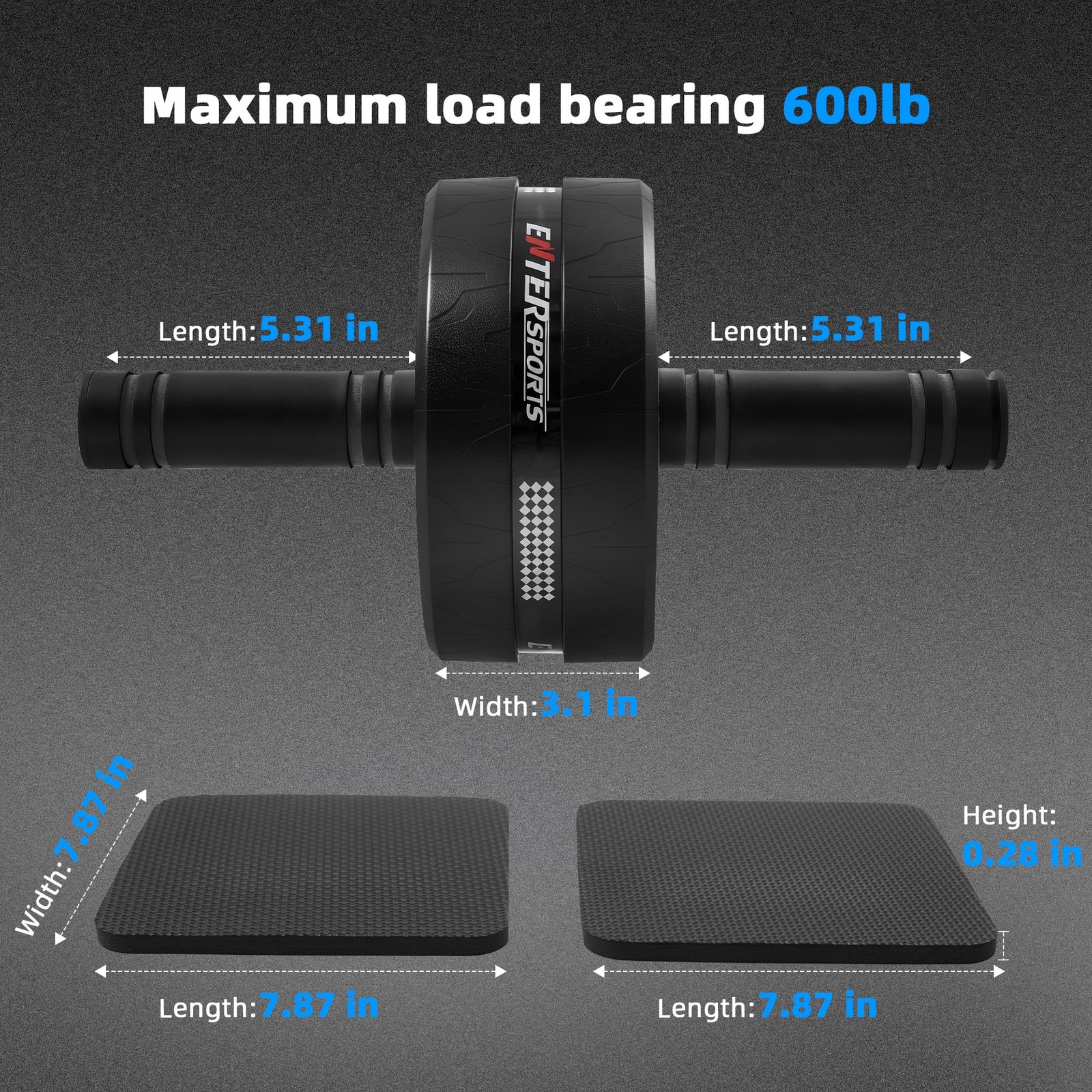 Ab Roller Wheel for Abs Workout - Core Strength Training Equipment with Knee