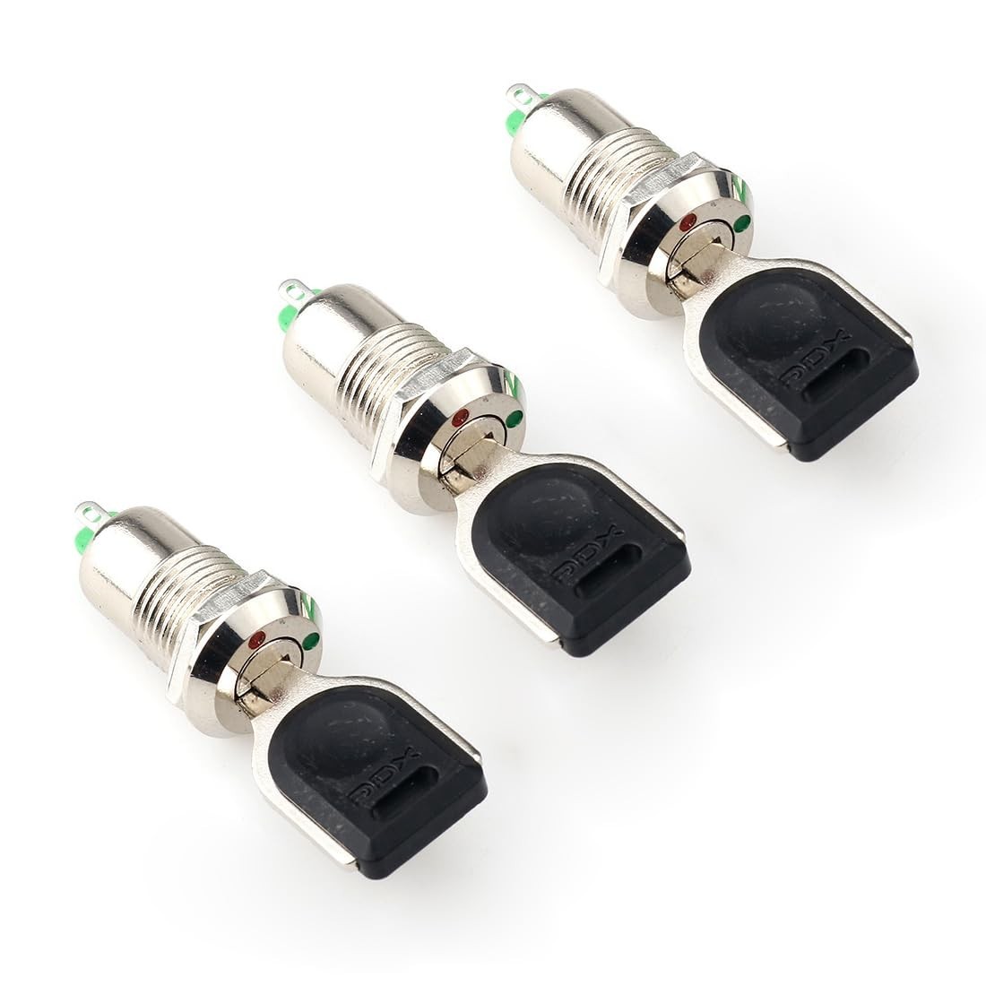 3 Pack Mini Electric Key Switch Rotary Keylock SPST Toggle for Engines & Boats