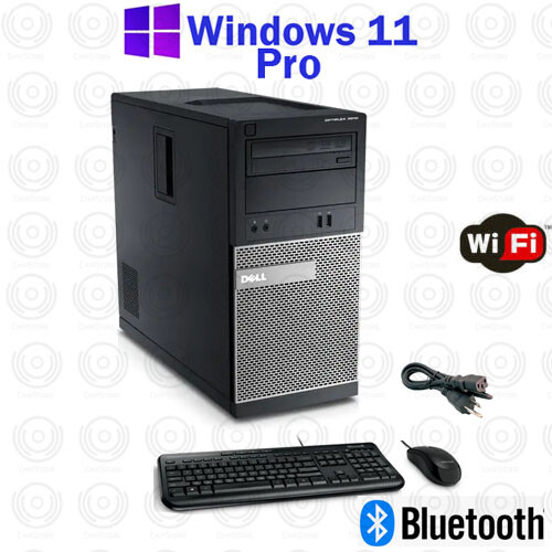 Windows 11 Dell OptiPlex i3 3.4GHZ 500GB 8GB RAM WiFi BT HDMI Desktop Computer