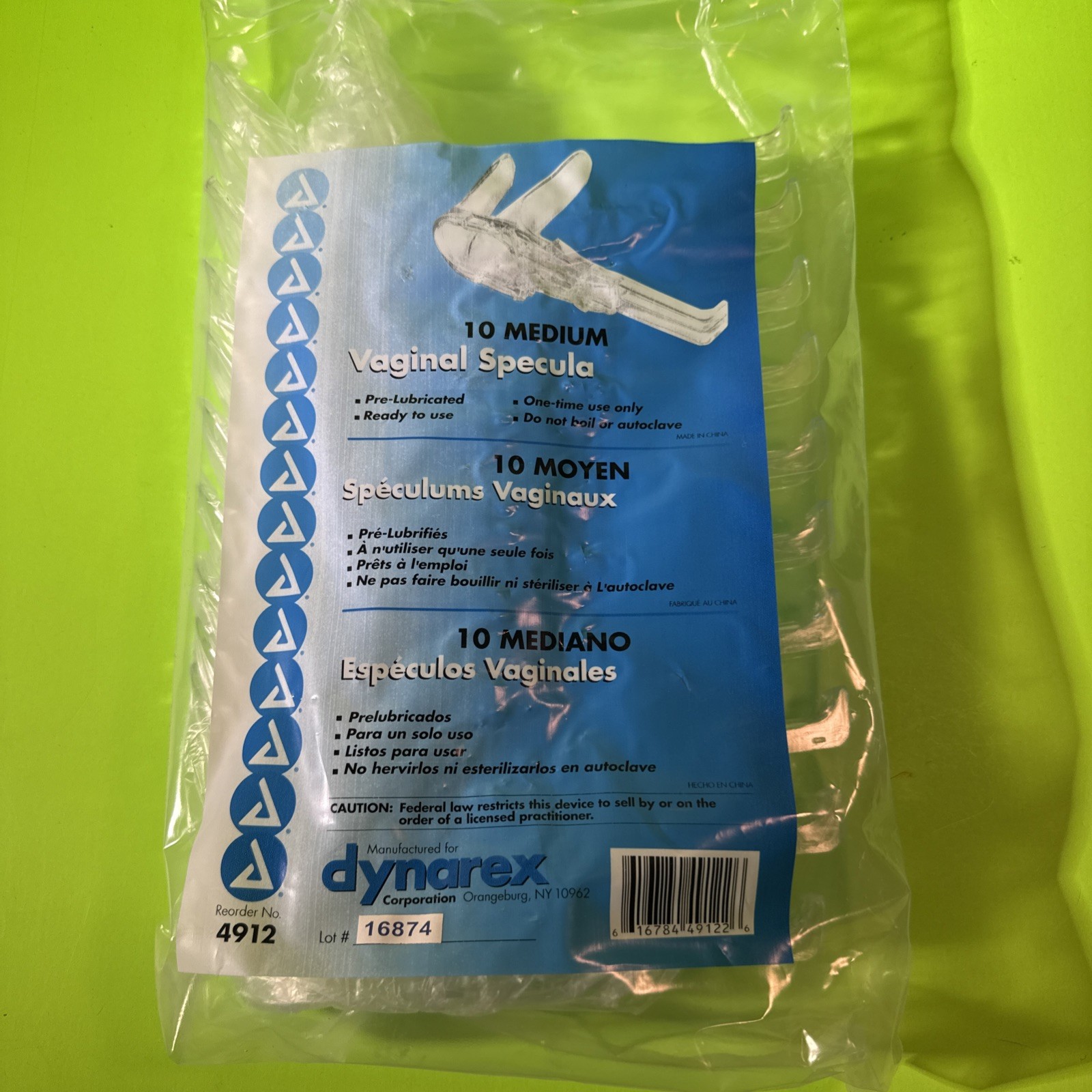 DYNAREX VAGINAL SPECULA  10 MEDIUM