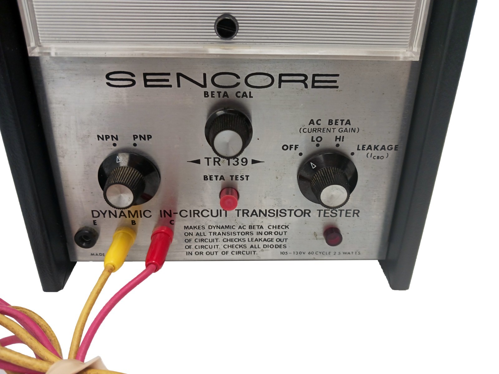 Sencore TR-139 Transistor Tester with Manual - WORKS