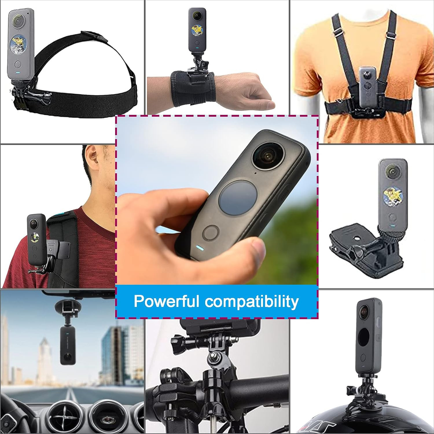 44 in 1 Action Camera Accessory Combo Kit -Compatible with Insta360 One X4,X3,X2
