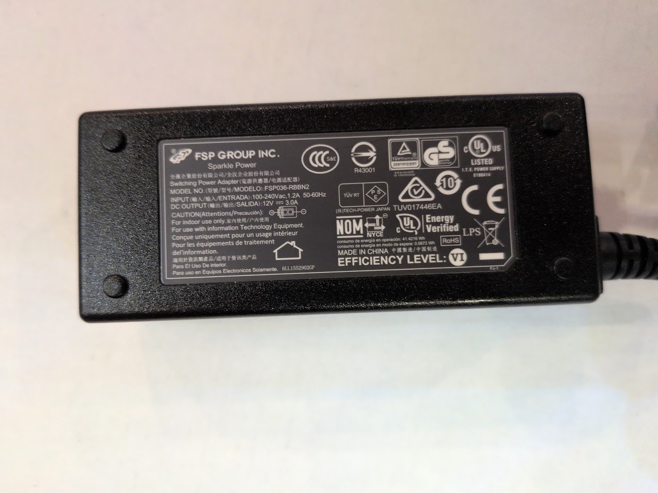 FSP036-RBBN2 12V 3A Power Supply Adapter 2-Pin Fortinet / Appliance PSU