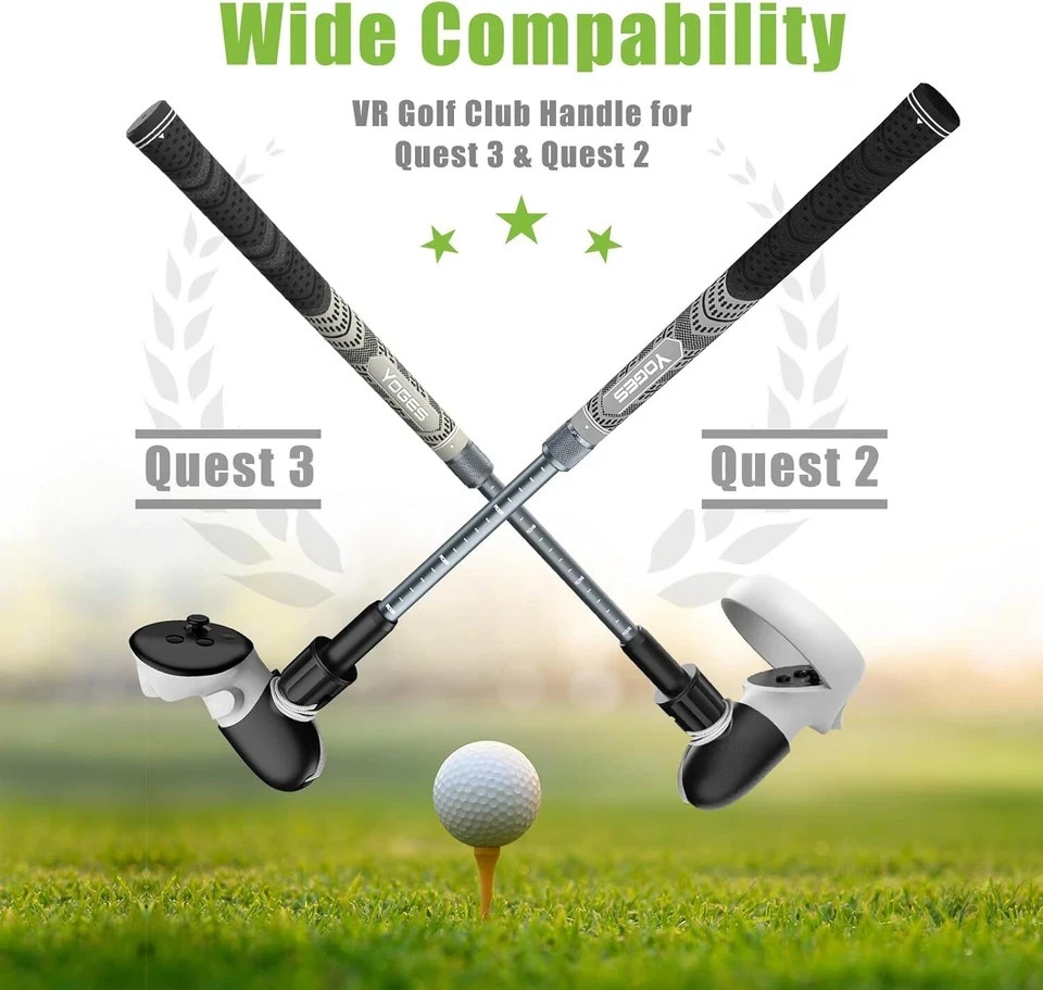 Adjustable Length VR Golf Club Handle for Meta Quest 3S/Quest 3/Oculus Quest ...