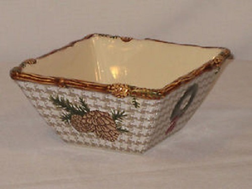 St. Nicholas Square Bonbon Candy Sweet Dish/Bowl Snow Valley pattern
