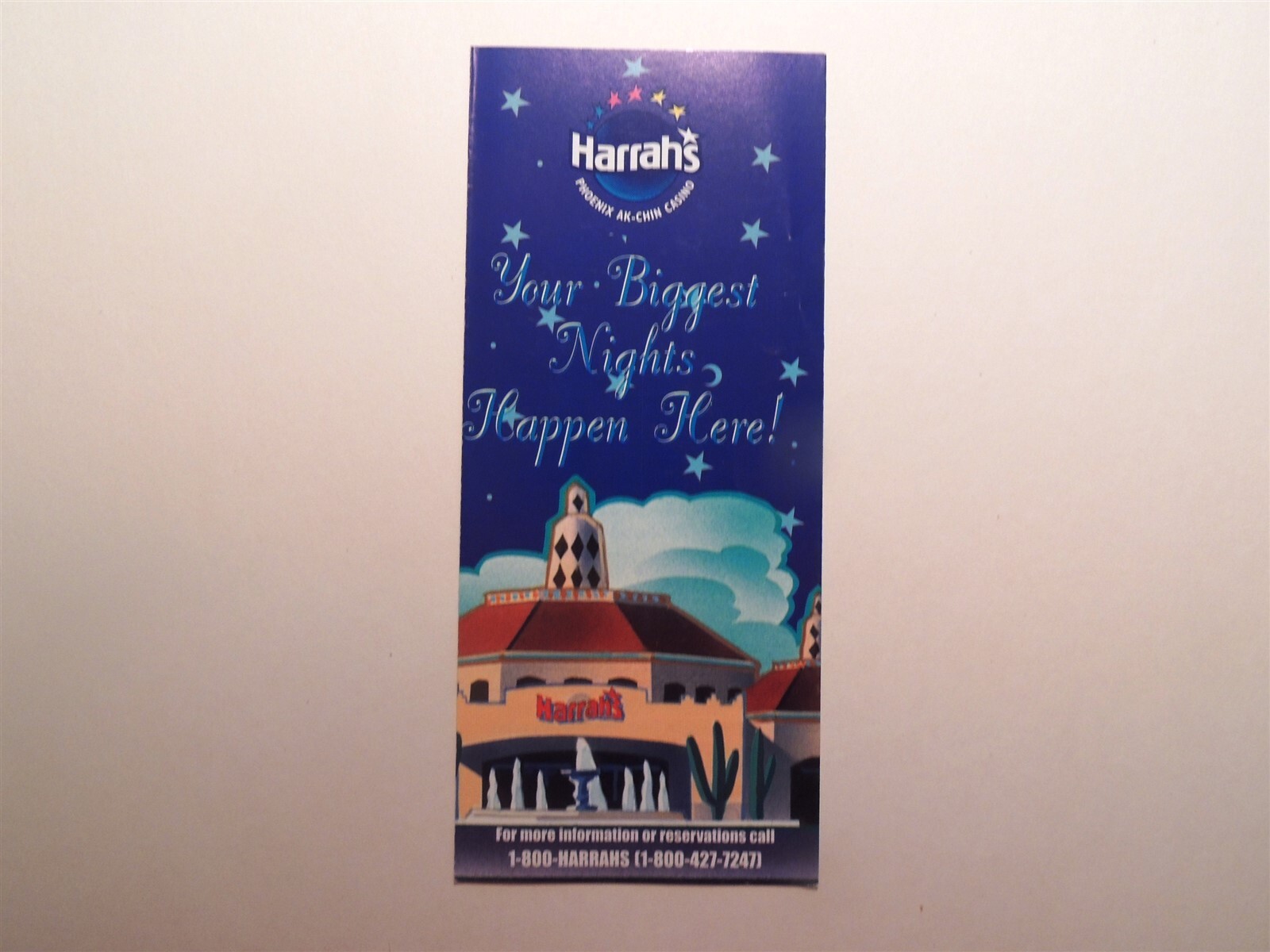 Harrah's Phoenix Ak-Chin Casino Maricopa Arizona vintage brochure 1999