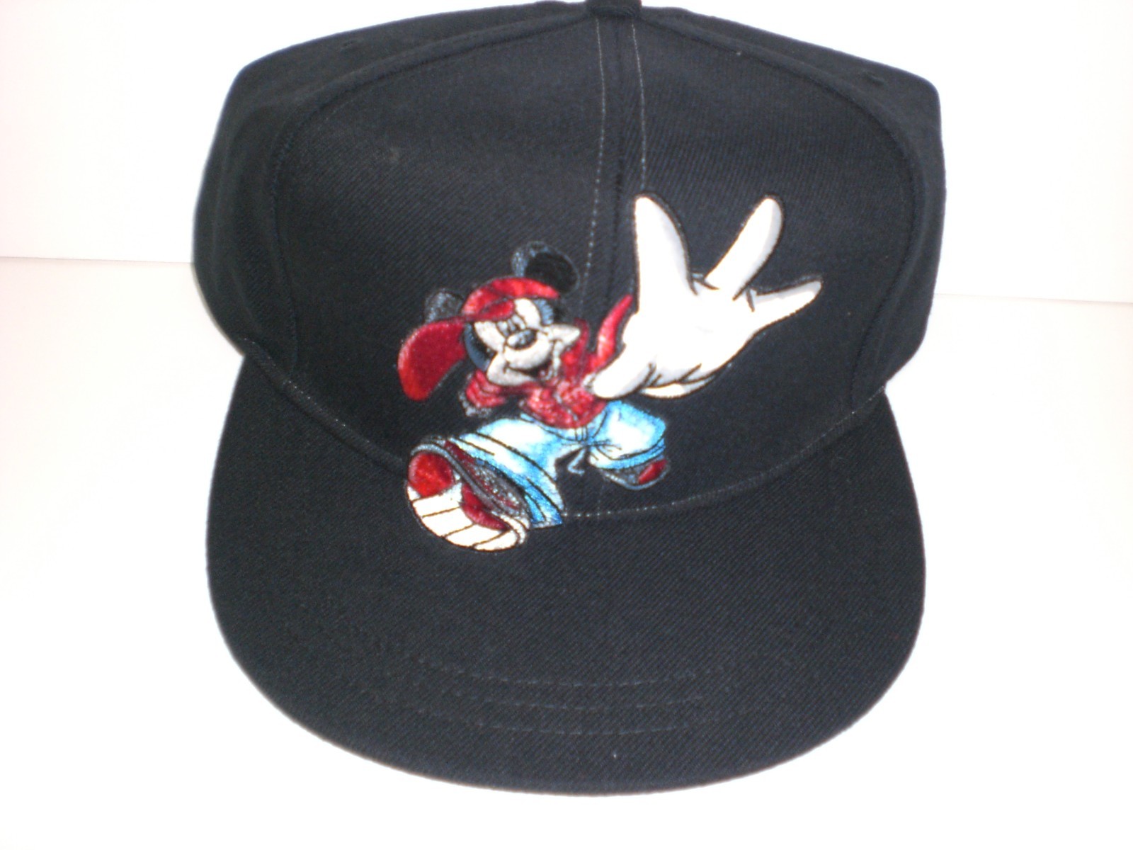 Disney Black MICKEY MOUSE Hat Size 7 1/4 $32 Retail NEW