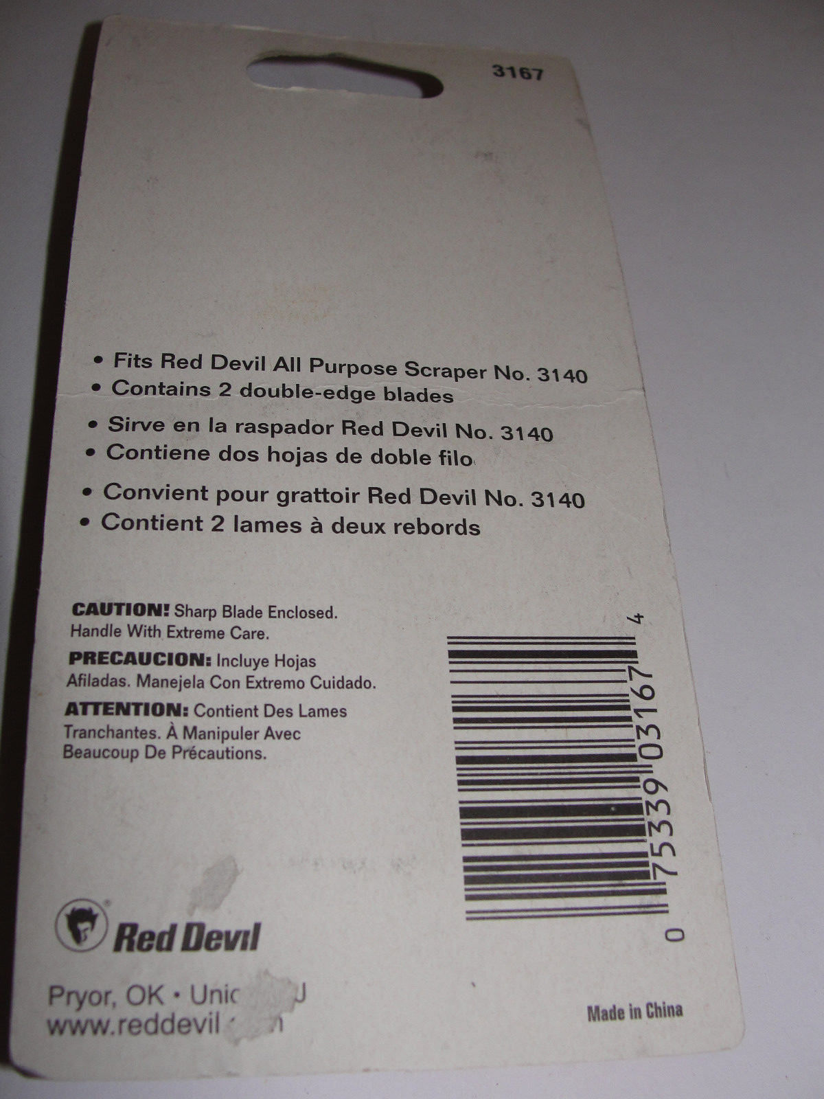 NEW Red Devil 3167 1.5-Inch Double-Edge Blade 2 blades per package