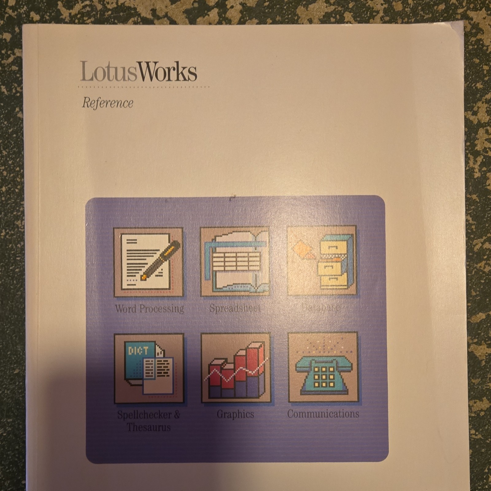 Lotus LotusWorks Reference Manual Book 1990, Vintage