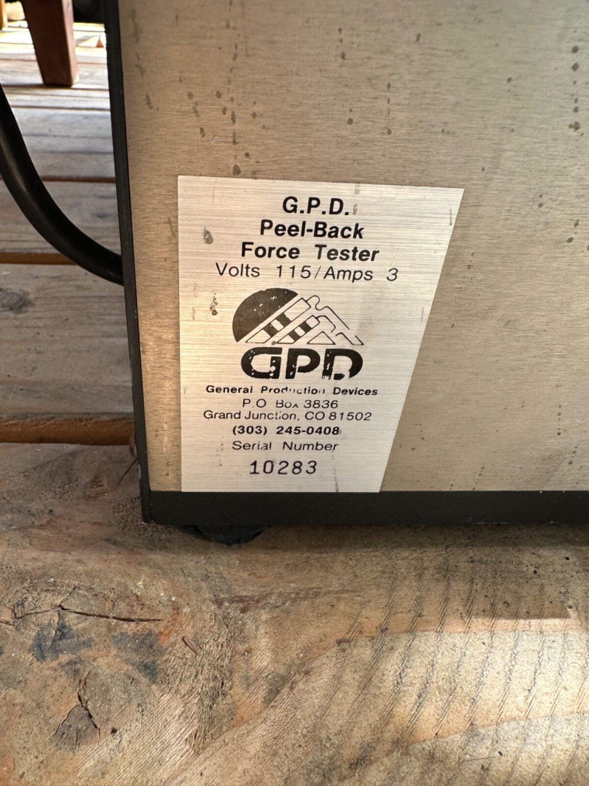 GPD PBFT856VS Peel Back Force Tester