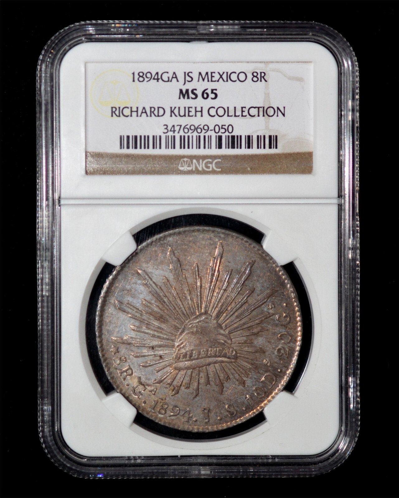 NGC MS65 1894 Ga JS Mexico 8 Reales - Guadalajara Mint - NGC Highest Graded!!