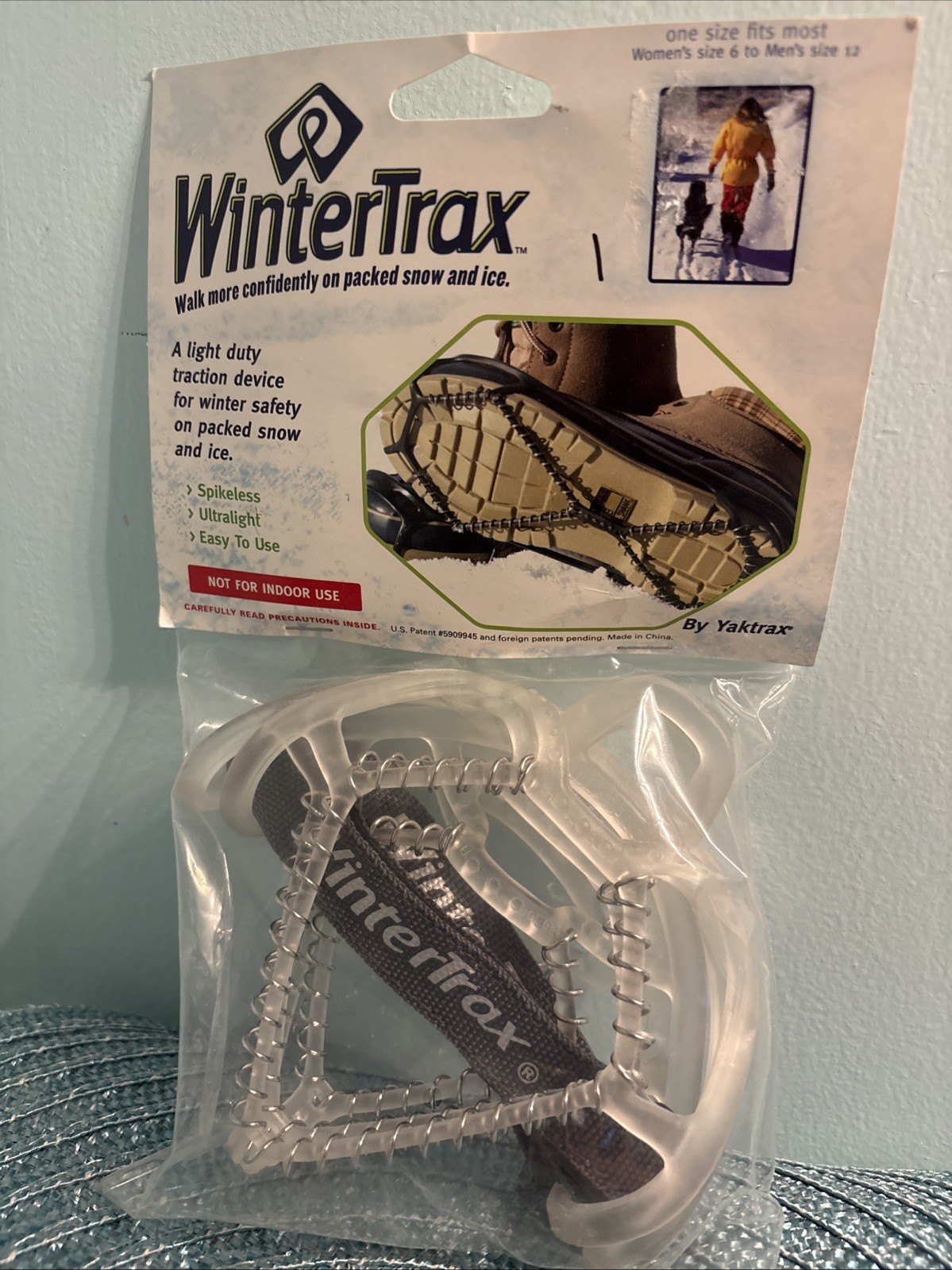Winter Trax Snow Ice Traction for Shoes Boots By Yaktrax One Size NEW