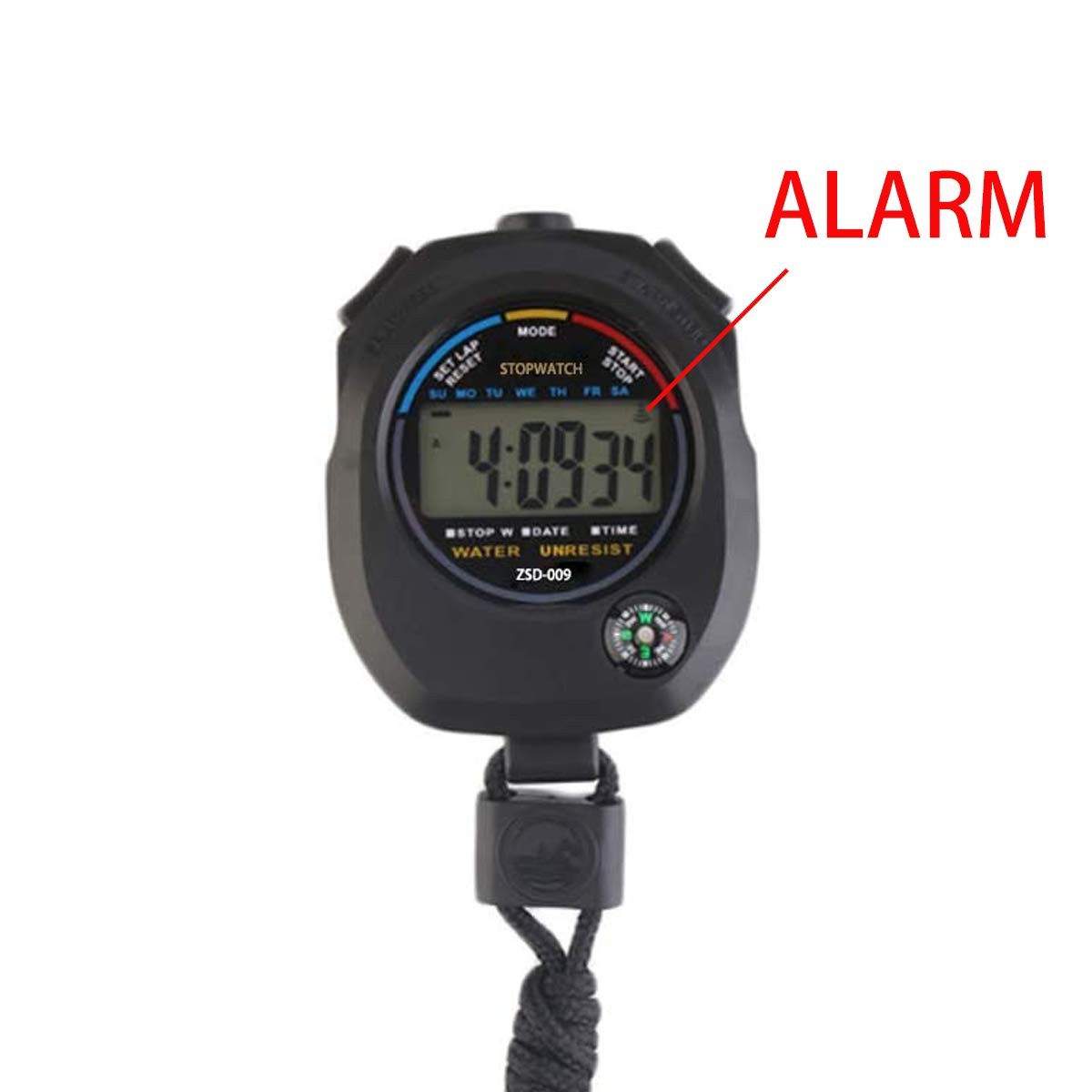 2 Pack MultiFunction Electronic Digital Sport Stopwatch Timer, Large Display ...