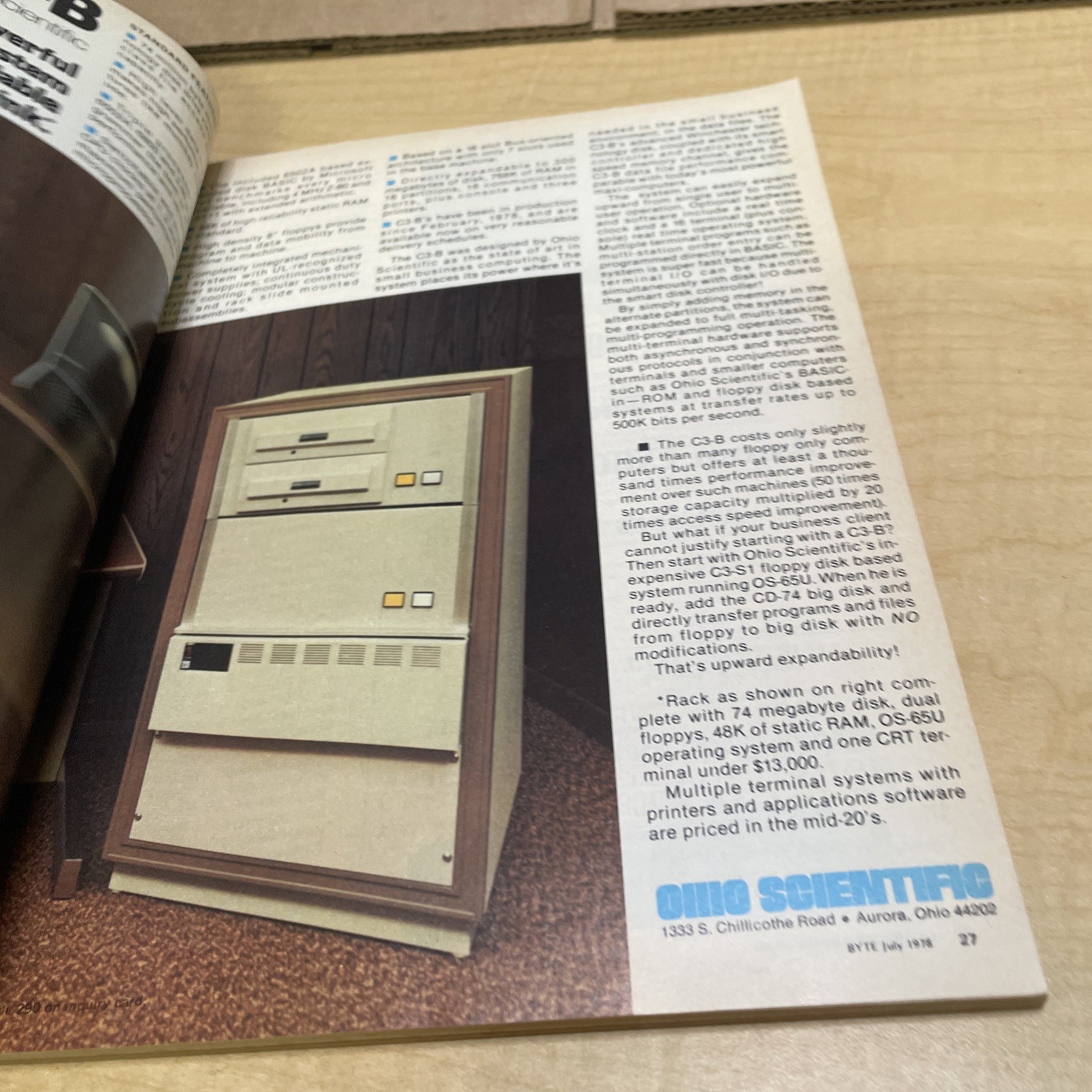 BYTE THE SMALL SYSTEMS JOURNAL MAGAZINE JULY 1978 VOL. 3 NO. 7