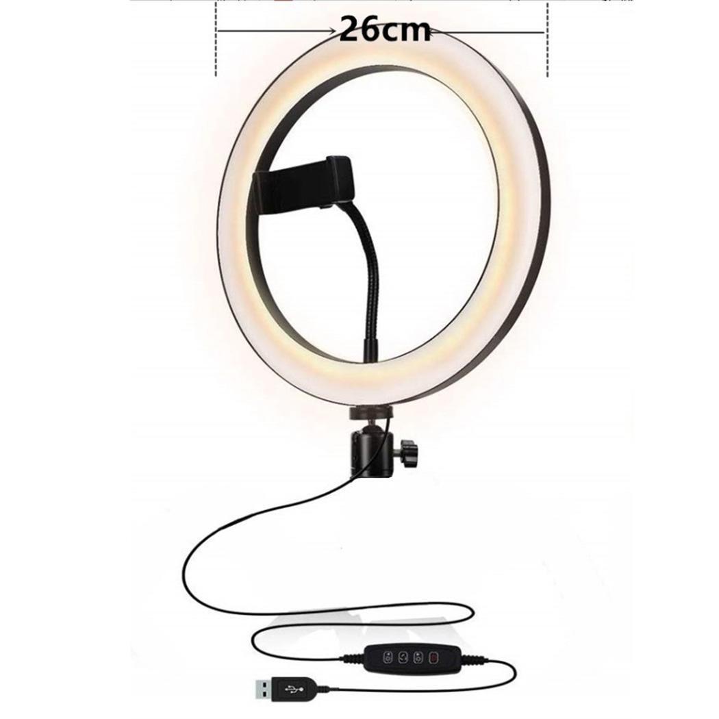 26cm LED Ring Fill Light Studio Photo Video USB Dimmable Lamp Selfie Portable