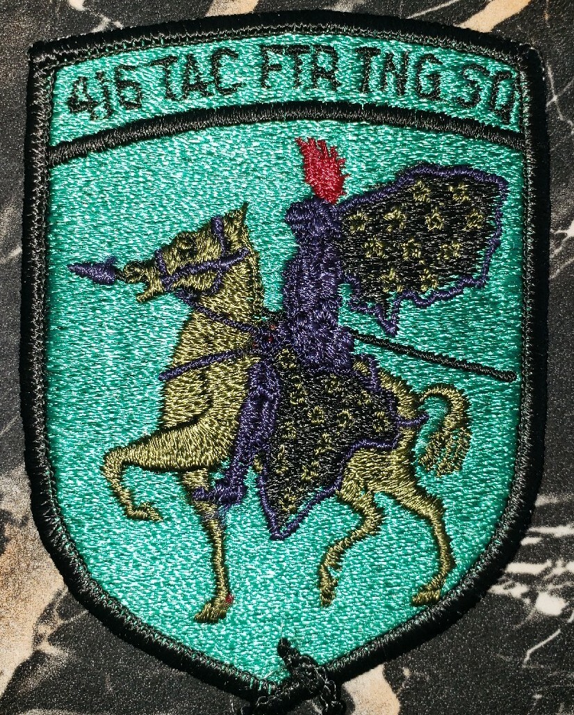 USAF Air Force 416th Tactical Fighter Training Squadron Patch Silver Knight