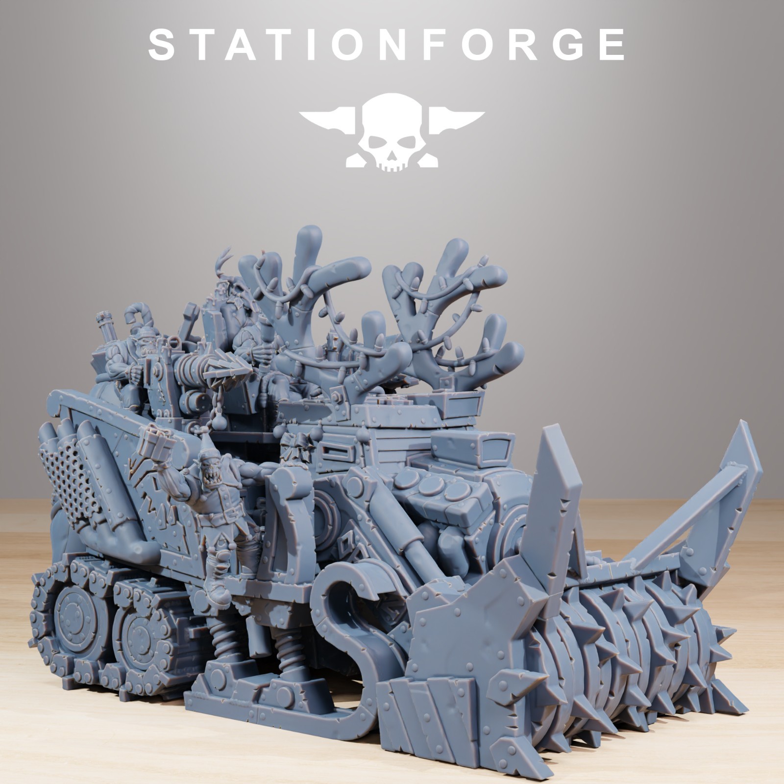 Orkaz Festivator Grimdark 3D Printed Miniatures Station Forge 16k