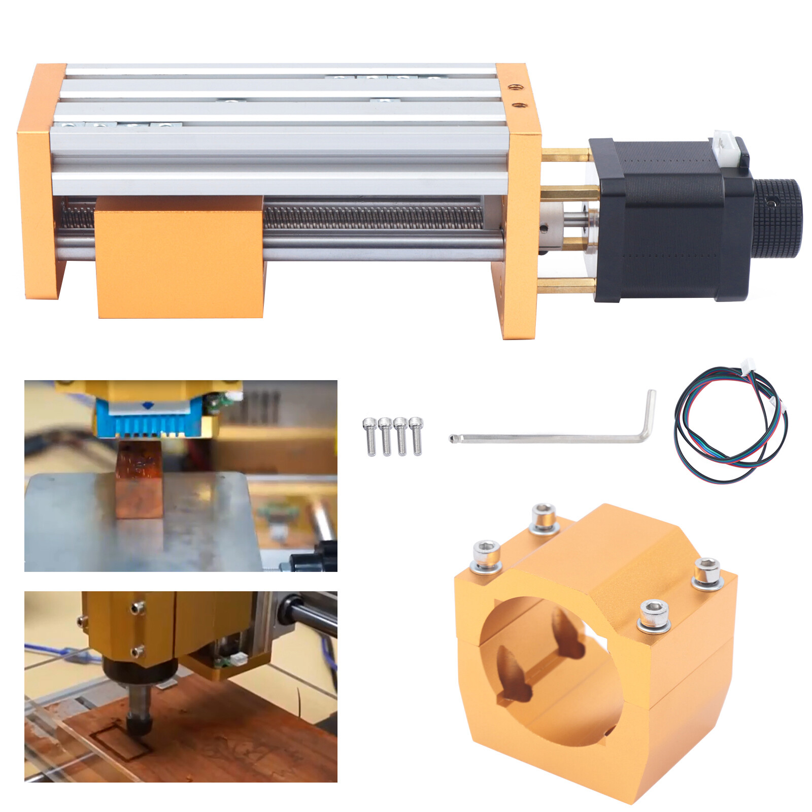 CNC Z-axis Module Support 3018plus 52mm Diameter Aluminum Slide + Upgrade kit
