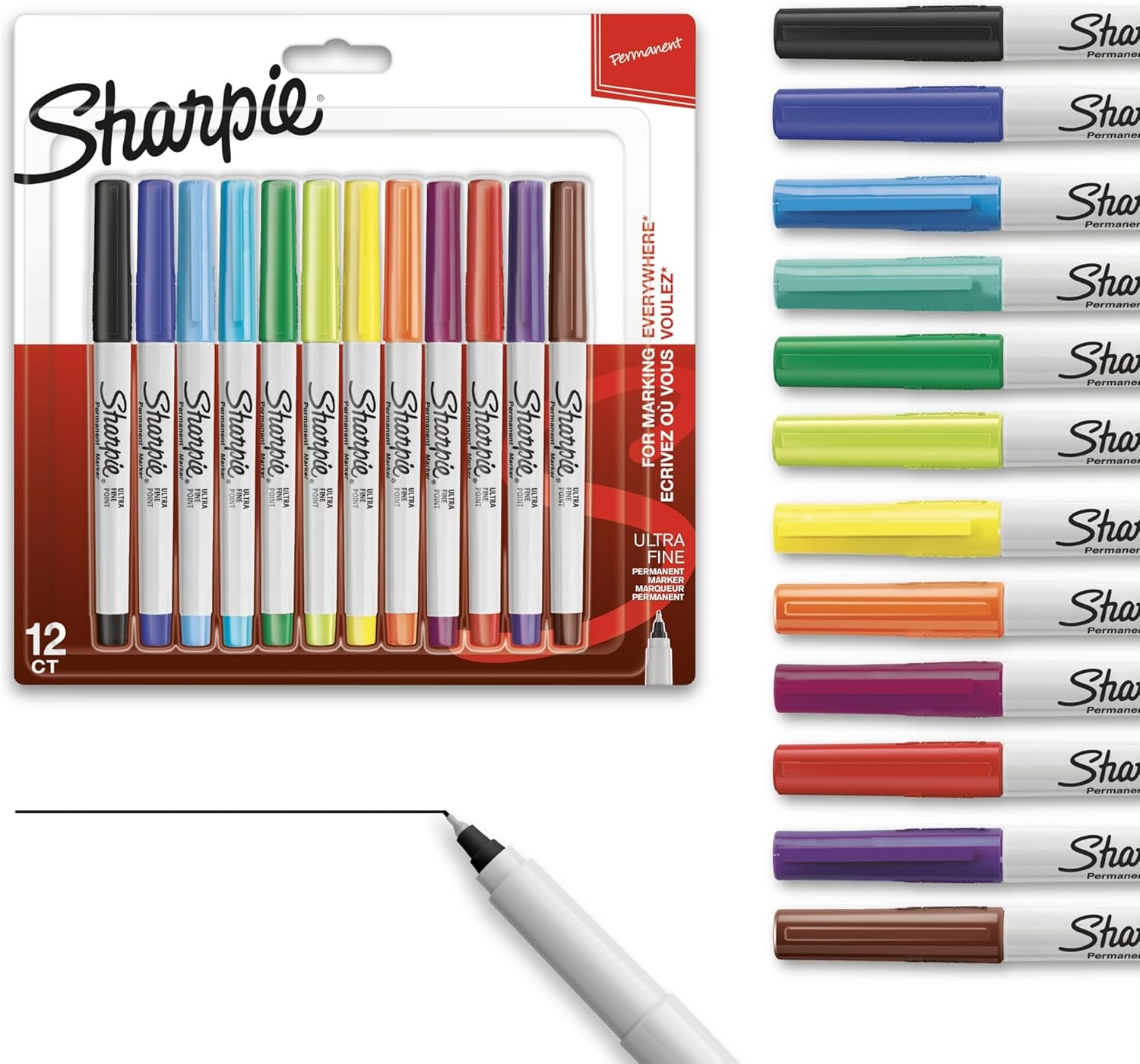 Sharpie Ultra Fine Assorted Markers 12 Count