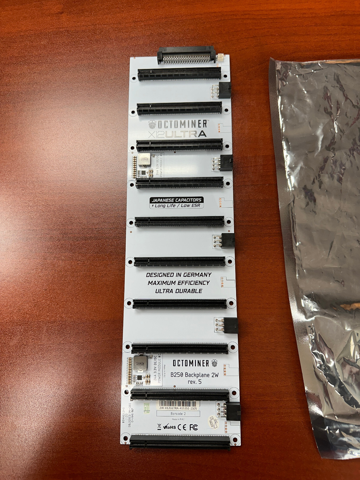 Octominer X12 Ultra B250 Backplane Rev 5 for Crypto Currency Mininng