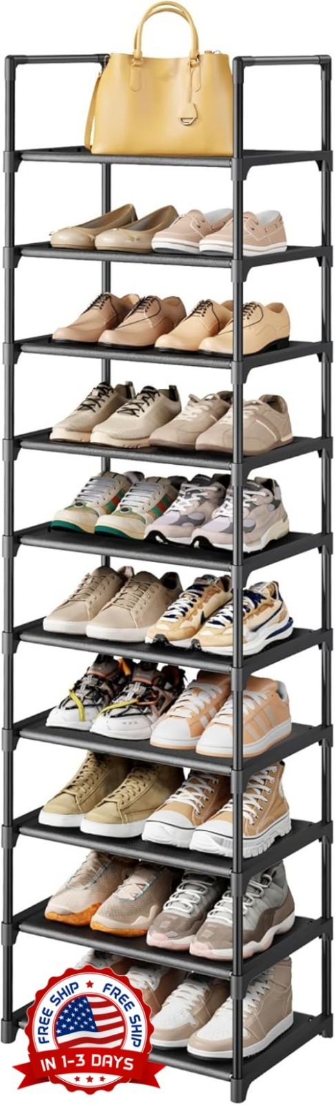 Organizador de zapatos de 10 niveles para armario, recibidor y sala de estar NEW