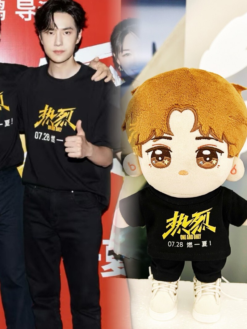 hot 热烈One and Only王一博 Wang Yibo Plush 20cm Doll Clothes Change Toy Collection