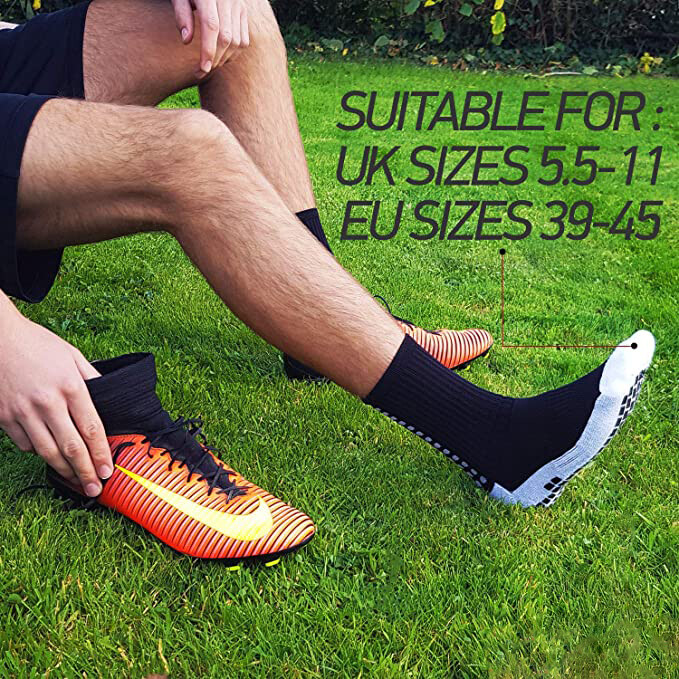 3X Pairs Sport Socks Anti Slip Grip Soccer Football Basketball Sock Premium