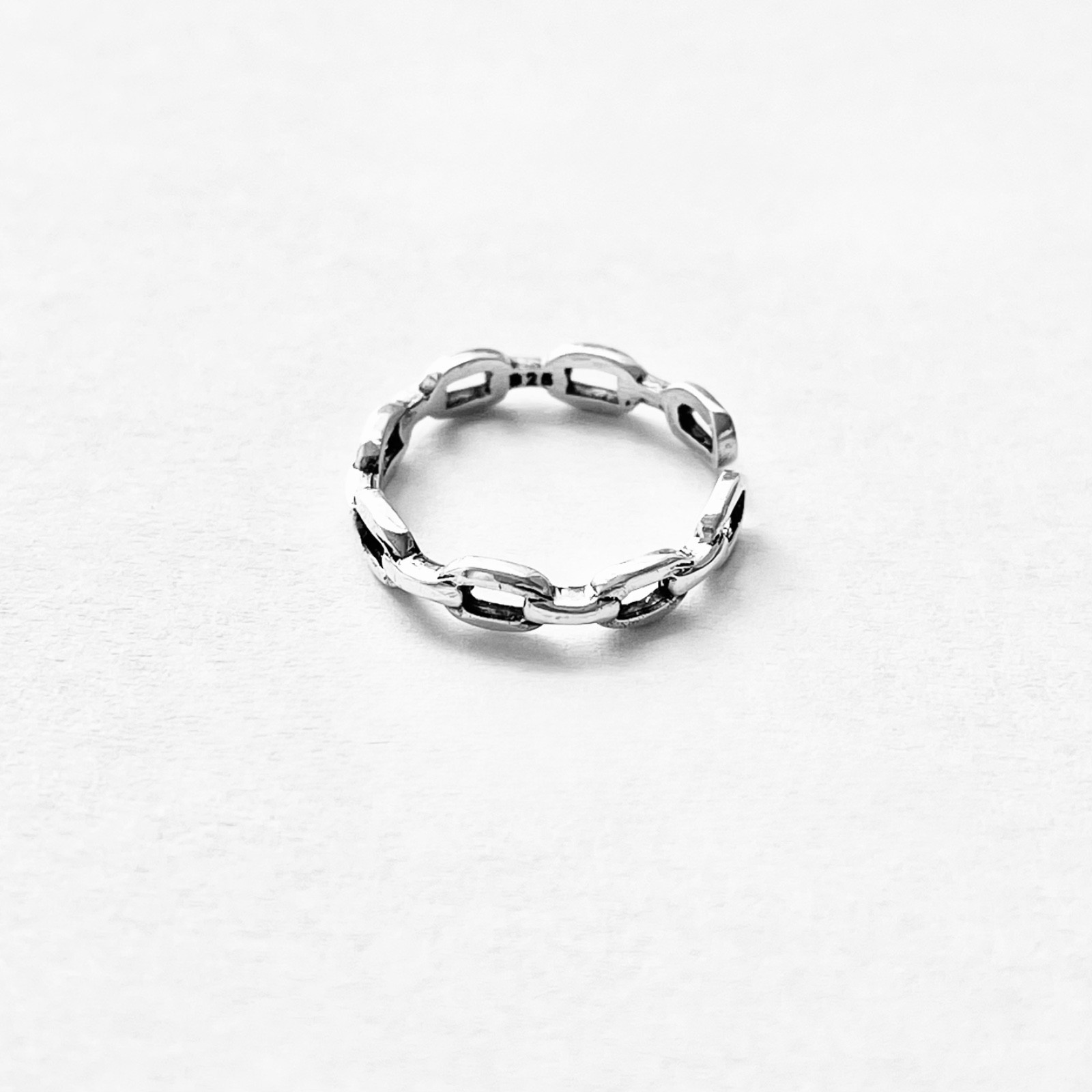 Sterling Silver Round Link Toe Ring, Silver Rings, Chain Links, Silver Band