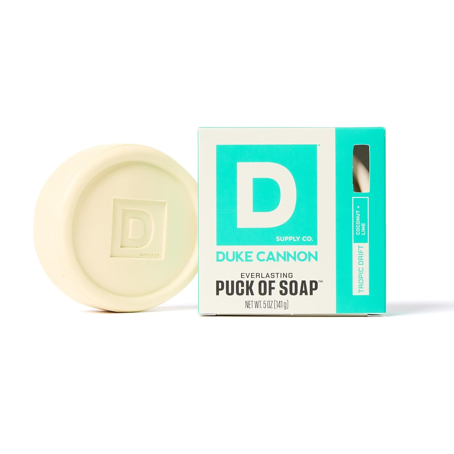 Duke Cannon Everlasting Soap Puck for Men, Tropic Drift Coconut Lime Scent, Trip