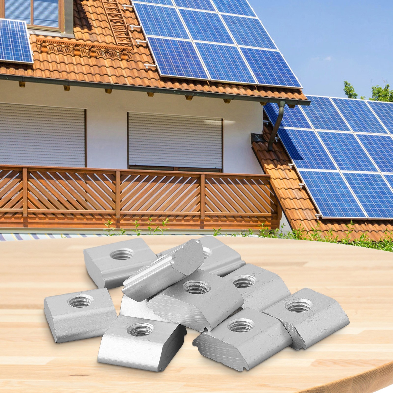 10 X Aluminum Solar Panel Mounting Brackets Clamp For Framed Panels PV Bracket