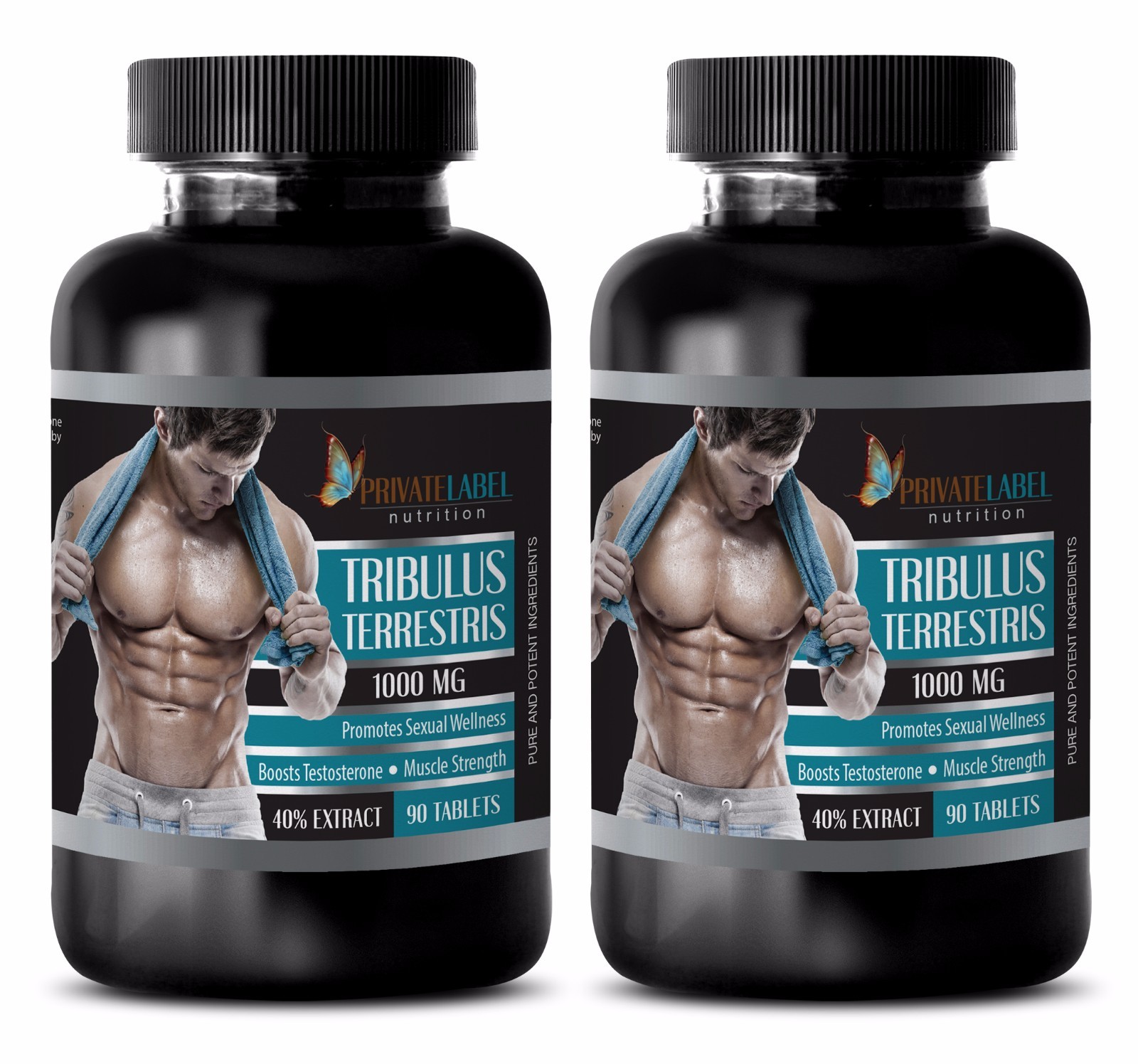 Tribulus Terrestris Extract 1000mg - Testosterone Booster -2 Bottles 180 Tablets