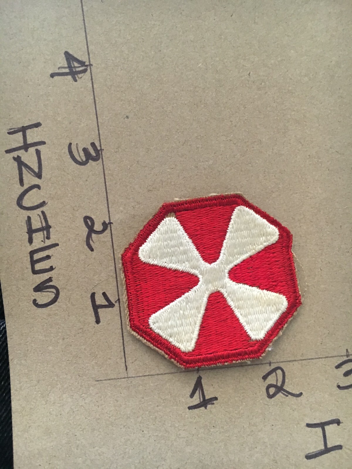 WW2 to Korea era 8th US Army c/e no glow Patch 4/24/25