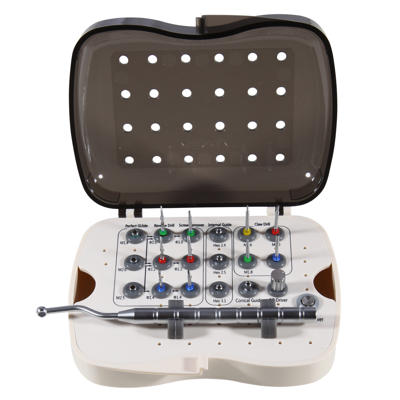 Dental Implant Broken Screw Remover Kit Reverse Drill Guide Driver Neobiotech SR