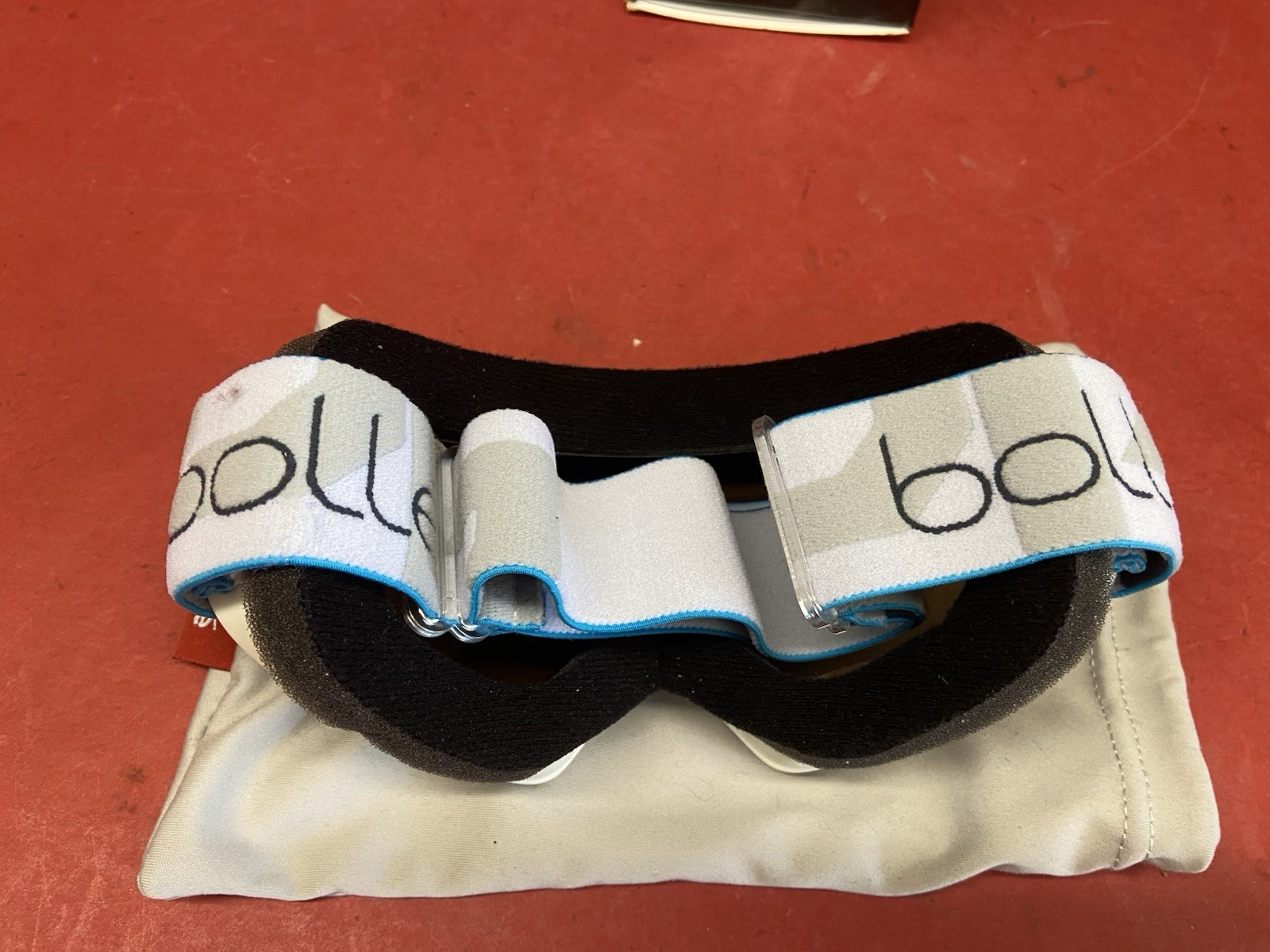 Bolle Schuss Ski Snowboard Goggles Matte White Frame Bronze Blue Mirror Lens S3