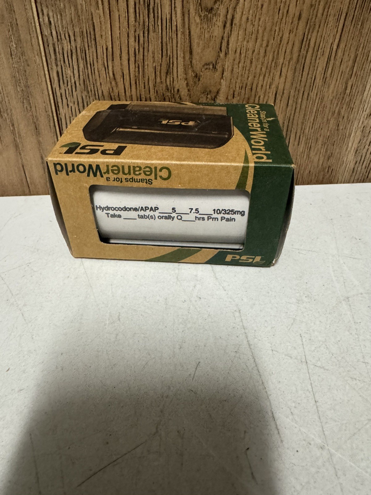 PSI 3679 Self Inking Custom Stamp Pre-Inked Office Stamp New Open Box