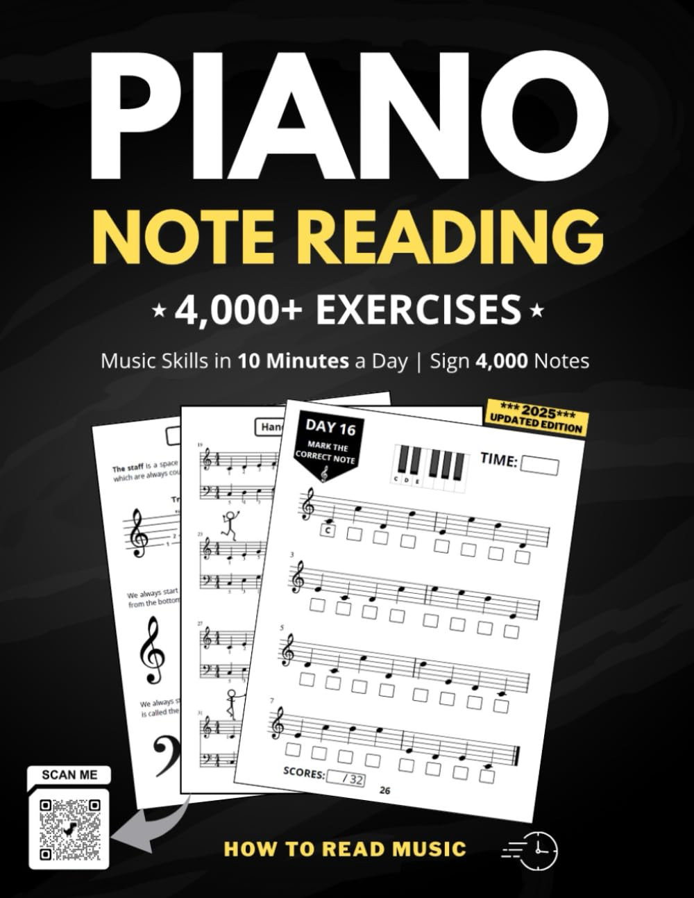 Piano Note Reading Exercises: Music Skills in 10 Minutes a Day, Student Workbook