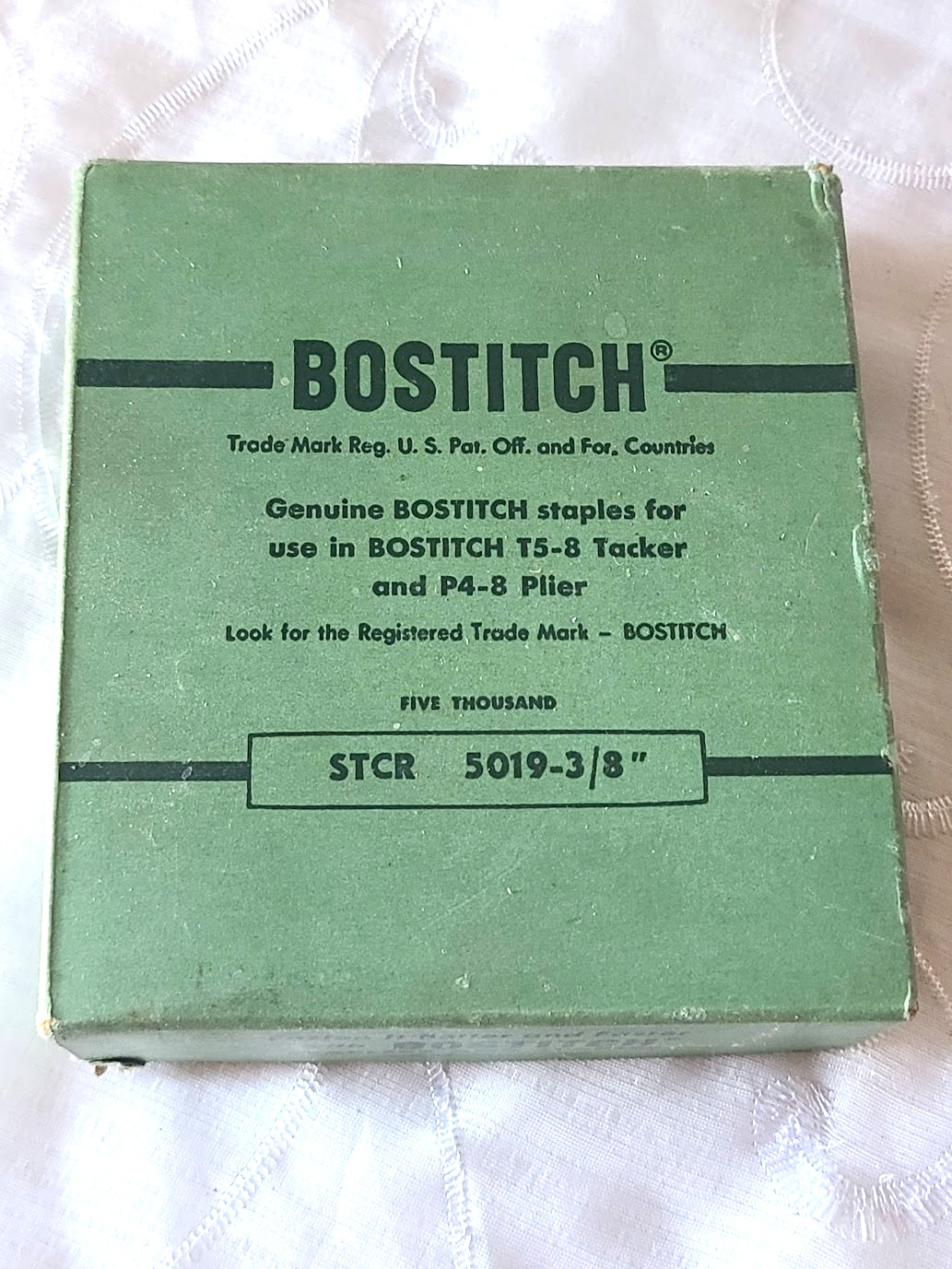 VINTAGE BOSTITCH STAPLES SH 5019-3/8" Full Box 5k Staples USA