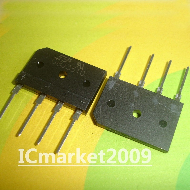 10 PCS GBJ3510 SIP-4 GBJ 3510 35 Amp Glass Passivated Bridge Rectifier Diodes