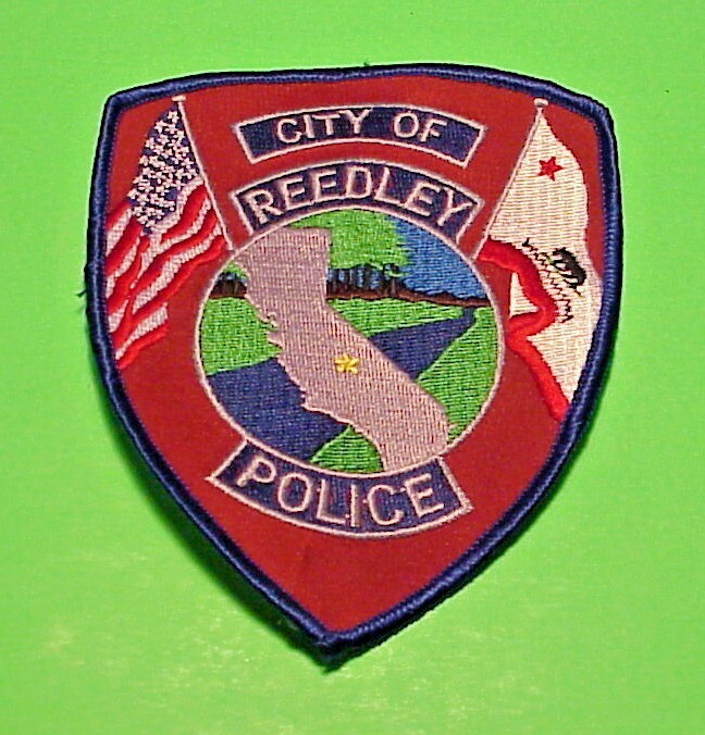 REEDLEY CALIFORNIA  CA  ( BLUE BORDER ) 5" POLICE PATCH  FREE SHIPPING!!!