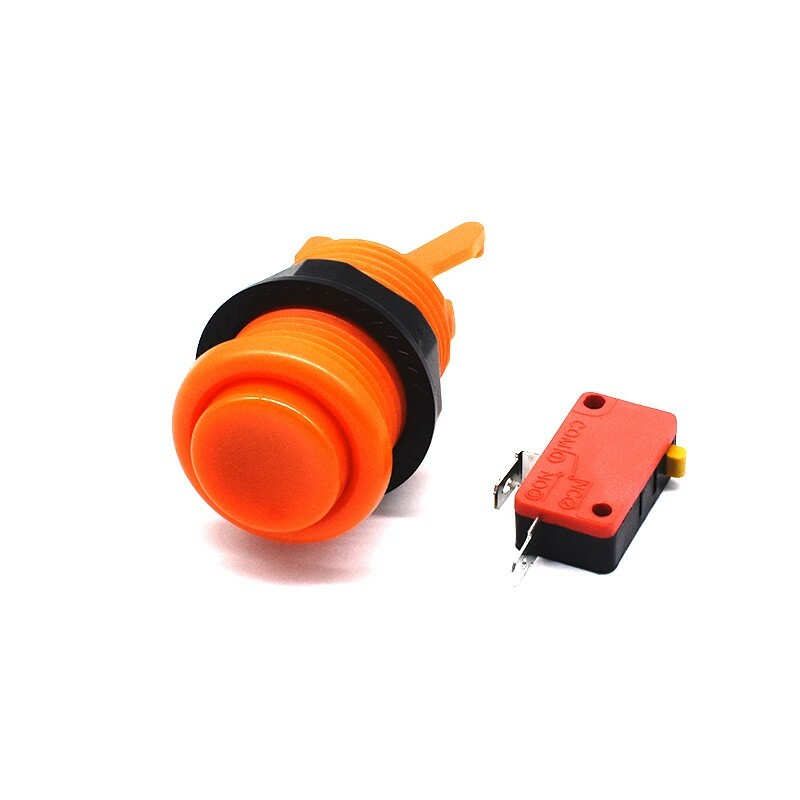 Arcade Game HAPP Style Push Button with Microswitch For JAMMA MAME DIY Orange US