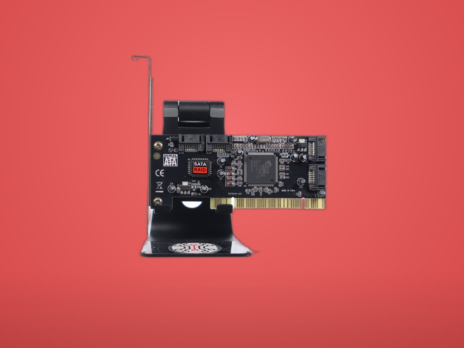 Syba SD-SATA-4P PCI 4-Channel Serial-ATA SATA Raid Controller Card