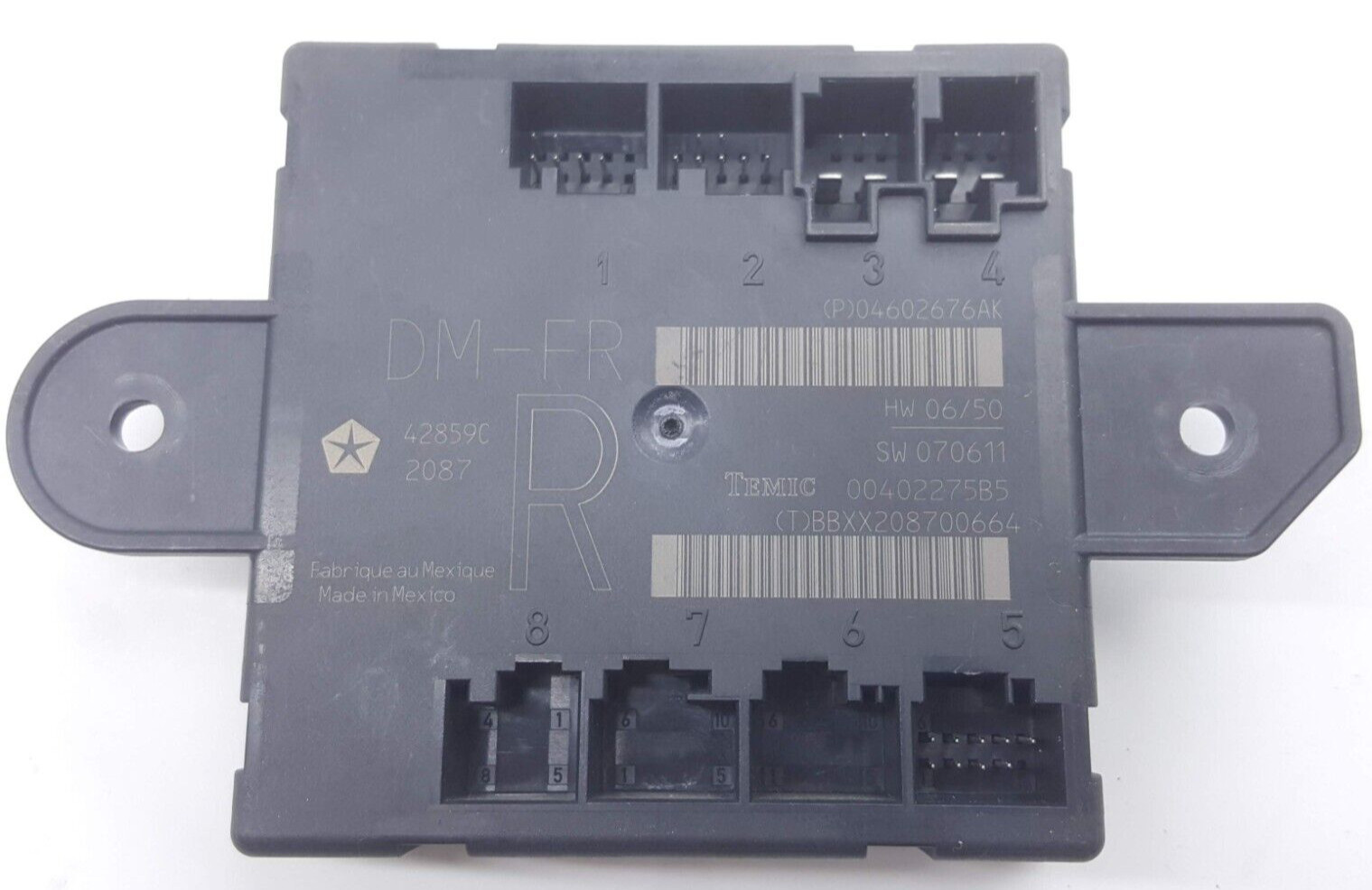 2008 - 2010 GRAND CARAVAN Front Door PASSENGER MODULE (P)04602676AK DM-FR