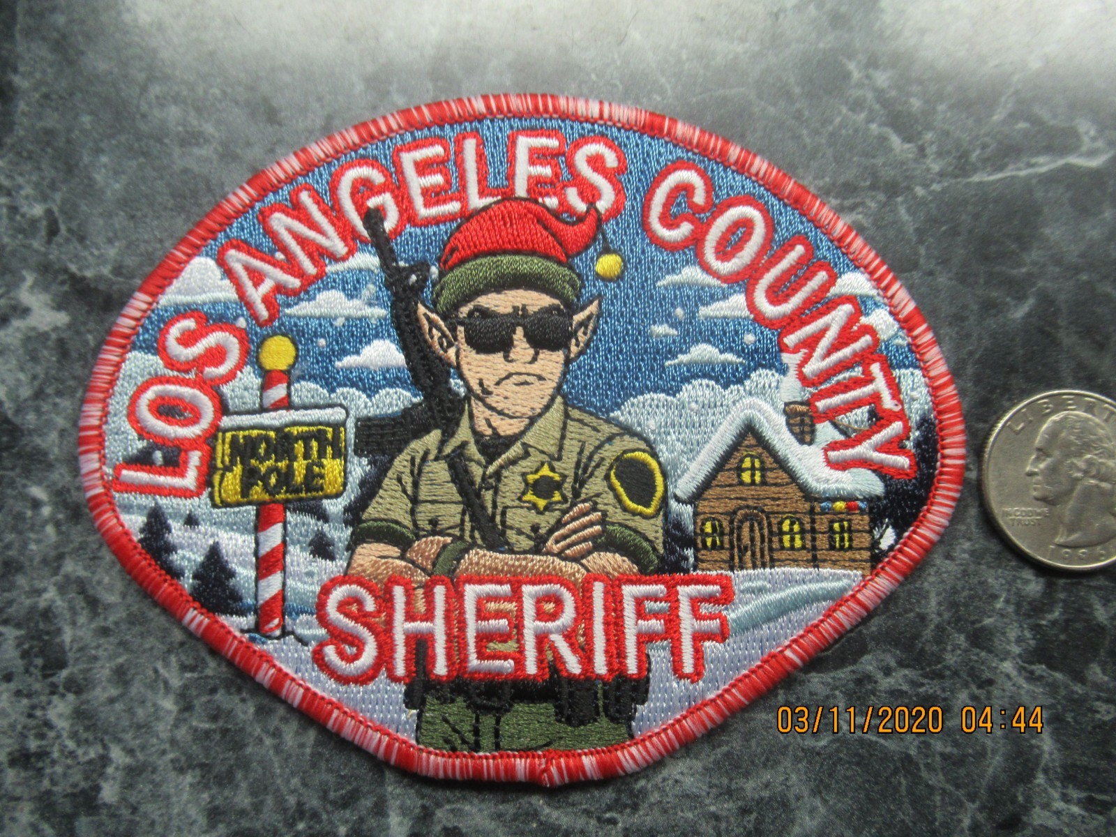 los angeles county sheriff christmas patch for display only last one